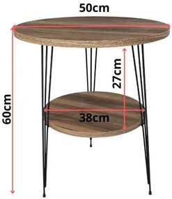 Stolik boczny, kawowy, orzech