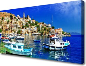 Obraz drukowany na płótnie Przystań w Portowym Mieście