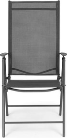 Krzesło ogrodowe, składane, regulowane Napoli, szare