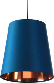 Granatowa lampa wisząca z abażurem rose gold - S402 S9-B95