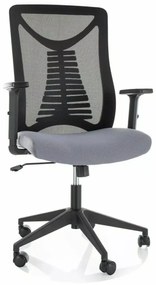 FOTEL OBROTOWY Q-330R CZARNY/SZARY SIGNAL