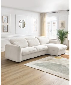 Biały rozkładany narożnik (strona zmienna) Achille – Bobochic Paris