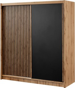Szafa Przesuwna DRAVEN 203 cm Szafa Dwudrzwiowa Dąb wotan