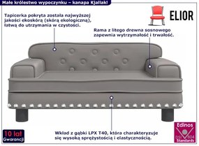 Szara kanapa na nóżkach dla dzieci - Nilan