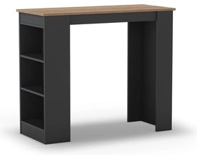 Stolik barowy z blatem w dekorze dębu 47x120 cm Peru – Marckeric