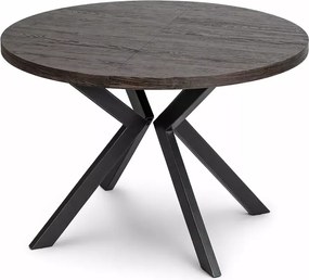 Okrągły stół Sorino z funkcją rozkładania 100-250 cm z blatem z płyty MDF i metalowymi nogami