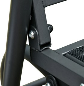 Outsunny Ławka bujana ogrodowa 3 osobowa metalowa czarna solidna konstrukcja 151x75x85 cm | Aosom PL