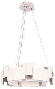 Lampa wisząca, biała, nowoczesna TORINO WHITE 24W LED