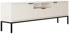 Biała Szafka Pod Tv Na Czarnych Nóżkach 175 Cm F4-D82