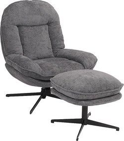 Fotel relaksacyjny z podnóżkiem MCW-P32, szary