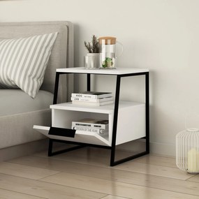 Stolik nocny Pal White