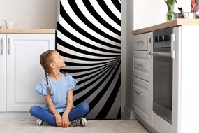 Mata magnetyczna na lodówkę Czarno-biały wir