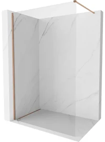 Mexen Kioto-X ścianka prysznicowa Walk-in 160 x 200 cm, transparent 10 mm, miedź szczotkowana - 800-160-101-65-00-X