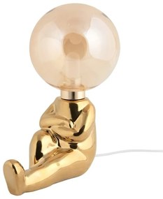 Lampa stołowa LED ze ściemniaczem w kolorze złota ze szklanym kloszem (wysokość 22,5 cm) Joey – Leitmotiv
