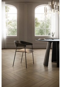 Okrągły stół z czarnym blatem ø 120 cm Zuri – MOME