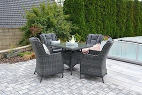 Zestaw do jadalni z rattanu EDEN 1 + 4