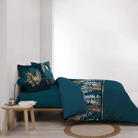 Niebieska bawełniana pościel dwuosobowa 240x220 cm Alianor – douceur d'intérieur