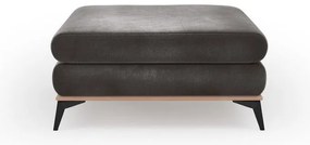 Ciemnobrązowy puf z aksamitnym obiciem Windsor &amp; Co Sofas Astre