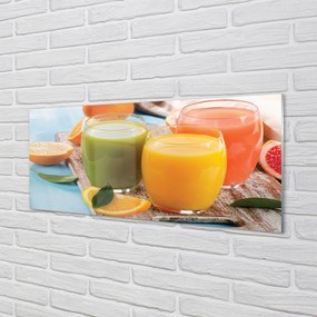 Szklany Panel Koktajle kolorowe szklanki