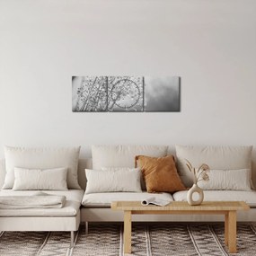 Obraz - Łąka po deszczu (z zegarem) (90x30 cm)