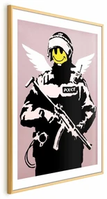 Plakat Policjant 29,7x42 cm z ramą złotą z marginesem ARTGEIST B