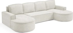 Narożnik MOLLY XL wolnostojący układ U z funkcją spania w tkaninie Abriamo 04 DomoHome