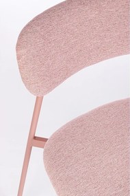 Różowe tapicerowane krzesło Inka – Yes Everyday