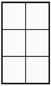 Ścianka prysznicowa do kabiny walk-in z sitodrukiem - Czarny mat - 120 x 200 cm - VENTANITA