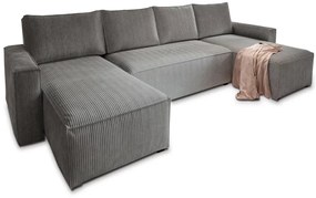Narożnik w kształcie U SMART COSARO 295x140 cm, szary