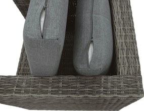 Zestaw narożnikowy rattanowy MALIBU dla 5 osób (szary)