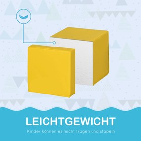 HOMCOM Zestaw 12 piankowych klocków do budowy dla dzieci w wieku 1-3 lat EPE