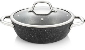 Tescoma Patelnia głęboka z pokrywką PRESIDENT Stone, 24 cm, 24 cm