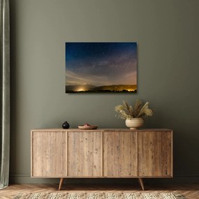 Obraz na szkle - nocne niebo (70x50 cm)