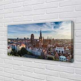 Zdjęcie na płótnie Panorama z Widokiem na Kościół Mariacki