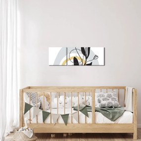 Obraz - Kwiaty w wazonie N⁰1 (z zegarem) (90x30 cm)