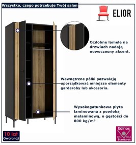 Stojąca szafa dąb mauvella W5-W16