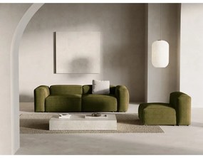 Zielona sztruksowa sofa 264 cm Bergano – Cosmopolitan Design