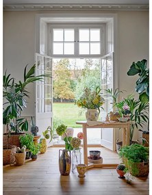 Konsola z litego drewna kauczukowego w naturalnym kolorze 35x100 cm Serrone – Bloomingville