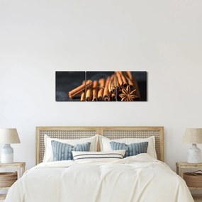 Obraz cynamonu (z zegarem) (90x30 cm)
