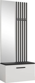 Masseno Garderoba MODULO 161,2/204/40 cm do Przedpokoju Nowoczesna Biała