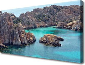 Obraz canvas Piaszczysta Zatoka wśród Skał