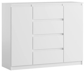 Komoda BASIC 2D4S – Biała| 120x97x40 cm