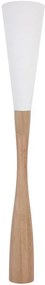 Brązowo-biała lampa stojąca drewniana - 12X S231 G4-A60