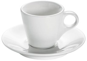 Biała porcelanowa filiżanka ze spodkiem Maxwell & Williams Basic Espresso, 70 ml