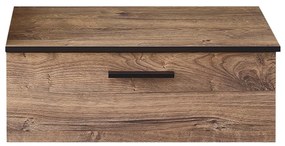 Brązowa szafka wisząca pod umywalkę w dekorze dębu 71x27,5 cm Set 374 – Pelipal