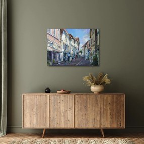 Obraz - Aleja starego miasta, malarstwo akrylowe (70x50 cm)