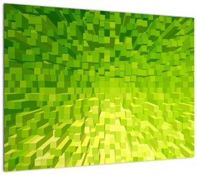 Obraz żółto-zielonych kostek (70x50 cm)