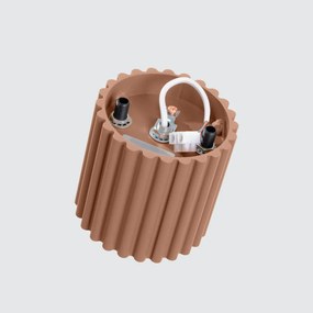 Plafon AURA 1 mocca GU10 ryflowany SOLLUX  LIGHTING
