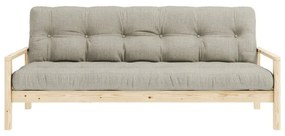 Beżowa lniana rozkładana sofa 205 cm Knob – Karup Design