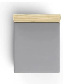 Szare bawełniane prześcieradło z gumką 160x200 cm – Mijolnir